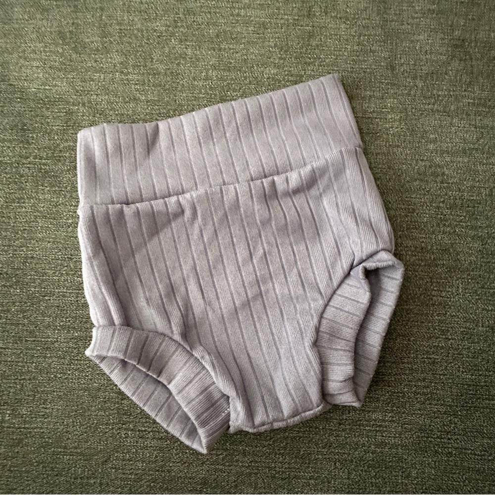 Cozy Lilac Ribbed Newborn Infant Bummies Small Shop Custom